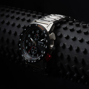 CR-01 - CHRONO WATCH WITH METAL BRACELET & MICRO ADJUSTMENT BUCKLE DangoProducts