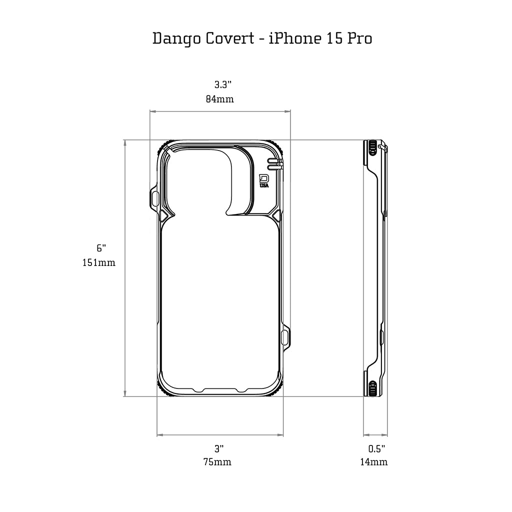 DANGO COVERT CASE FOR IPHONE 15 PRO DangoProducts