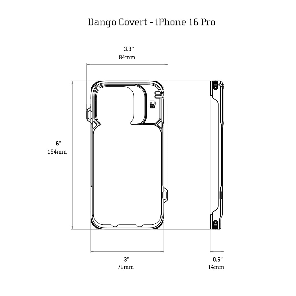 DANGO COVERT CASE FOR IPHONE 16 PRO DangoProducts