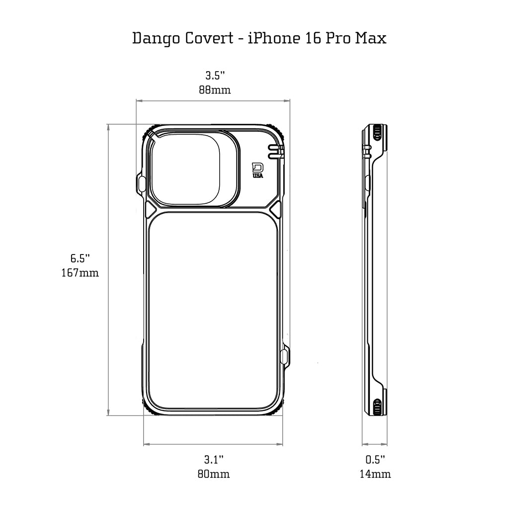 DANGO COVERT CASE FOR IPHONE 16 PRO MAX DangoProducts