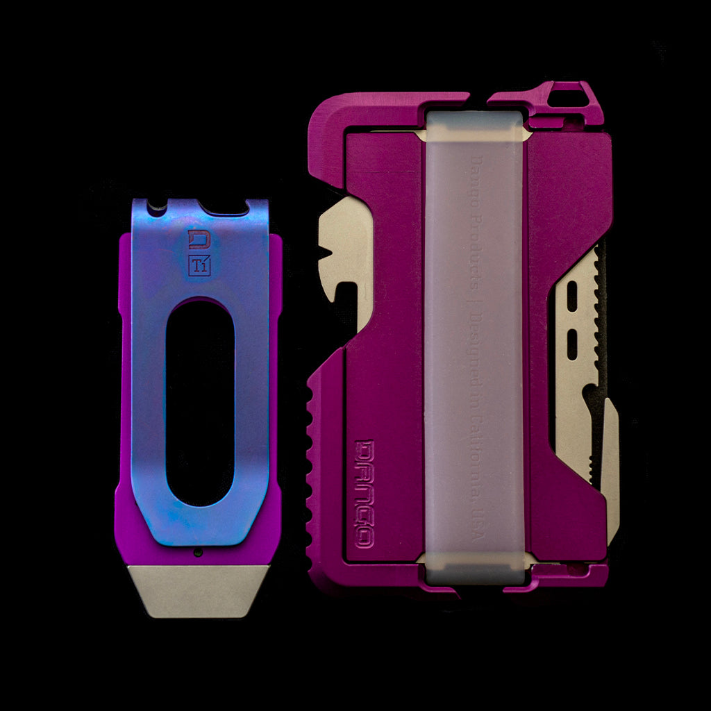 MC02 PURPLE CHASSIS, BURPLE TITANIUM MONEY CLIP DangoProducts