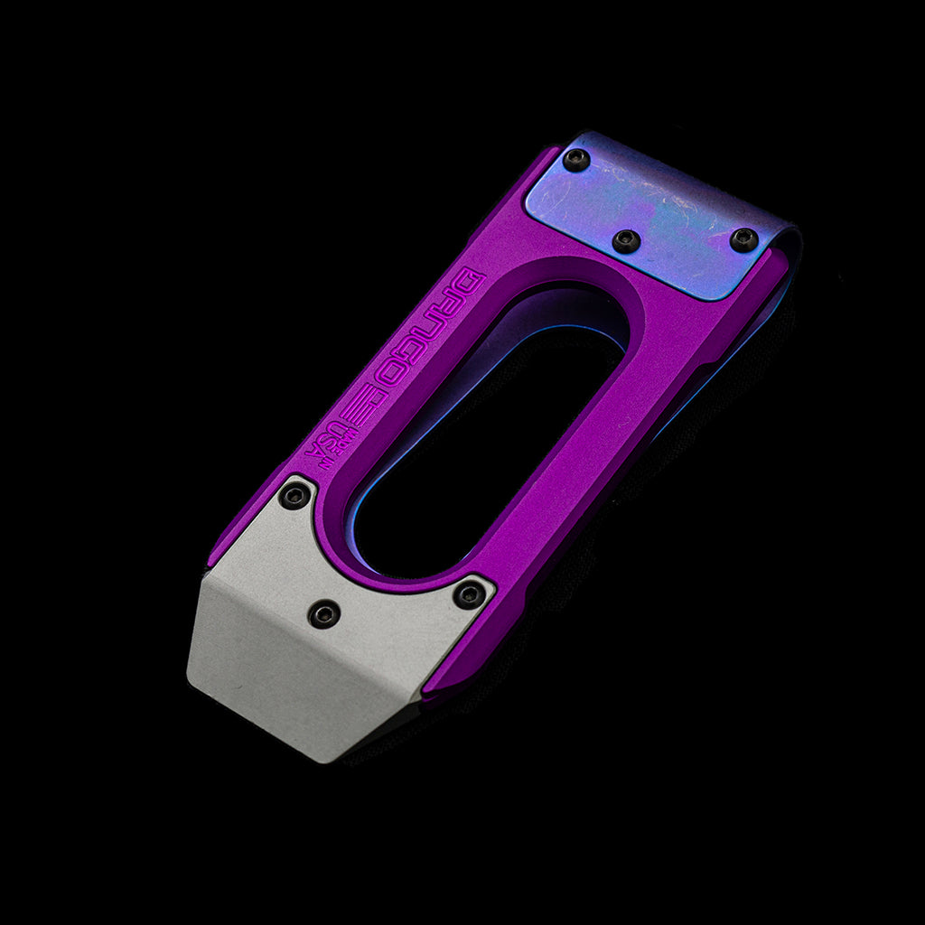 MC02 PURPLE CHASSIS, BURPLE TITANIUM MONEY CLIP DangoProducts