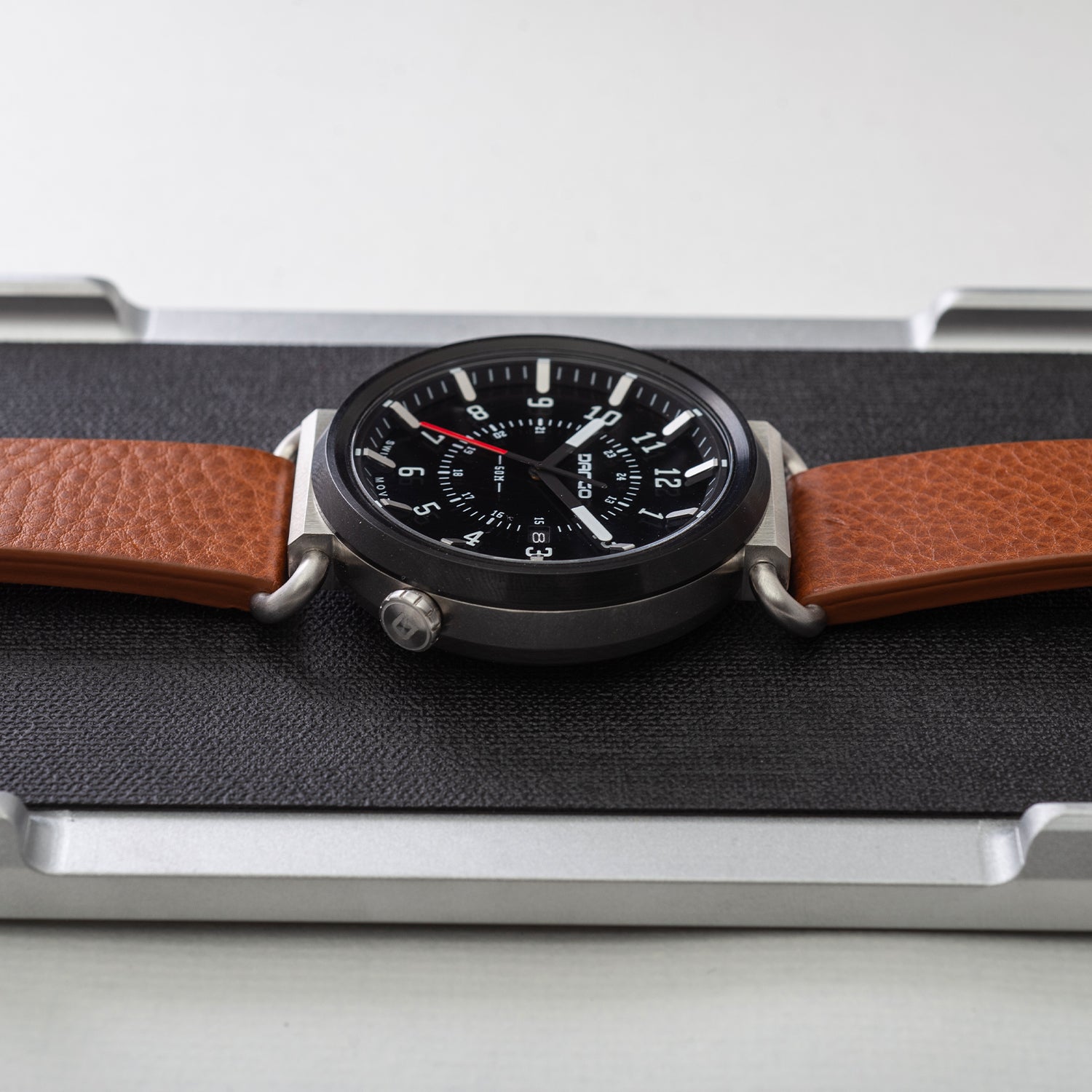 TK-01 - TREK WATCH WITH ITALIAN LEATHER STRAP - WHISKEY BROWN DangoProducts